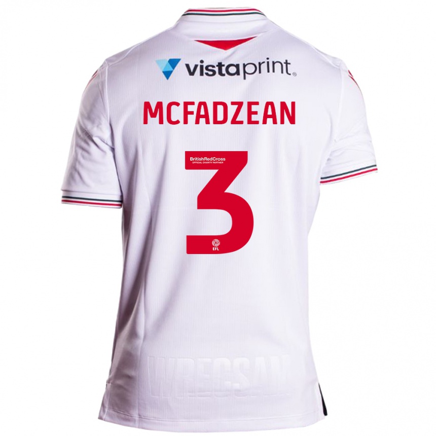 Vaikiškas Callum Mcfadzean #3 Baltas Išvykos Marškinėliai 2023/24 T-Shirt