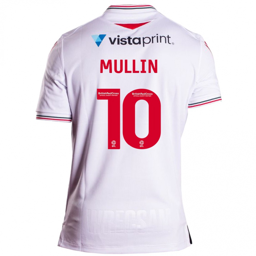 Vaikiškas Paul Mullin #10 Baltas Išvykos Marškinėliai 2023/24 T-Shirt