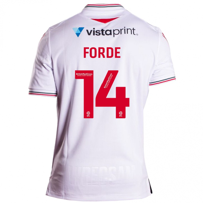 Vaikiškas Anthony Forde #14 Baltas Išvykos Marškinėliai 2023/24 T-Shirt