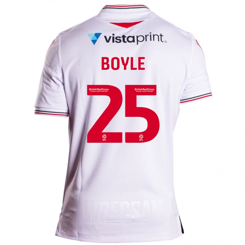 Vaikiškas Will Boyle #25 Baltas Išvykos Marškinėliai 2023/24 T-Shirt