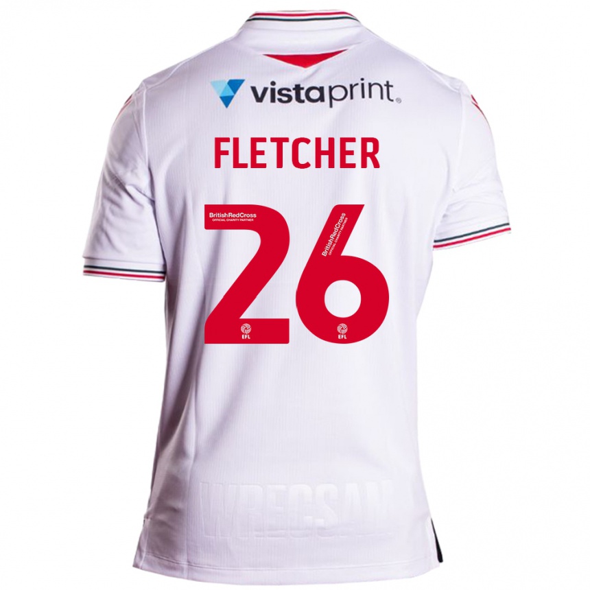 Vaikiškas Steven Fletcher #26 Baltas Išvykos Marškinėliai 2023/24 T-Shirt