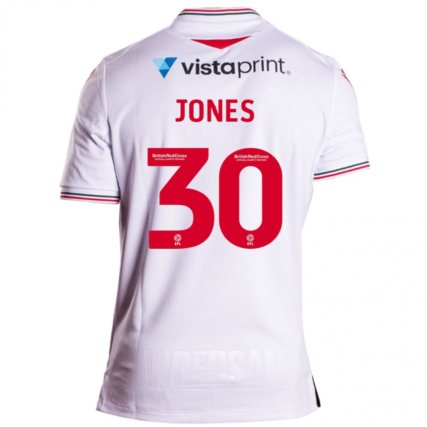 Vaikiškas James Jones #30 Baltas Išvykos Marškinėliai 2023/24 T-Shirt