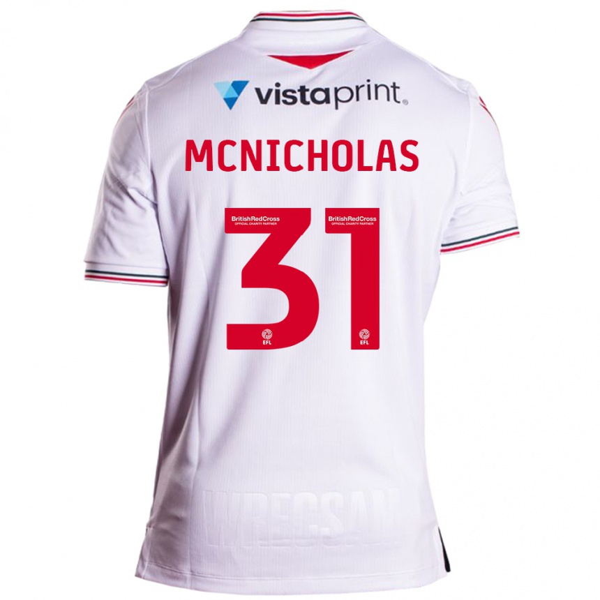 Vaikiškas Luke Mcnicholas #31 Baltas Išvykos Marškinėliai 2023/24 T-Shirt