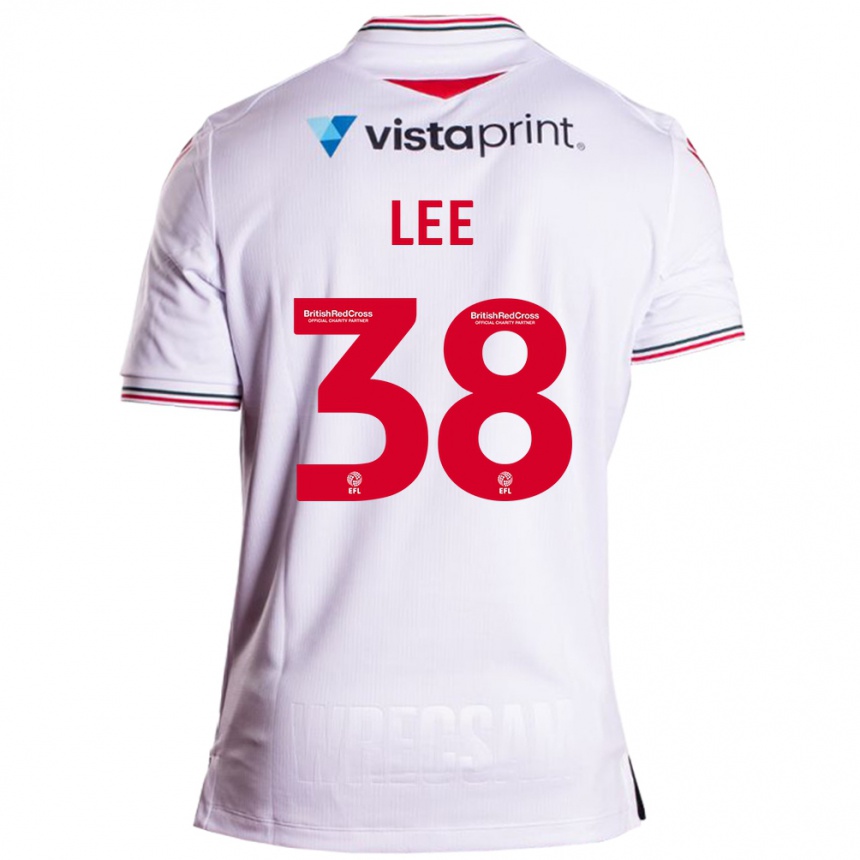 Vaikiškas Elliot Lee #38 Baltas Išvykos Marškinėliai 2023/24 T-Shirt