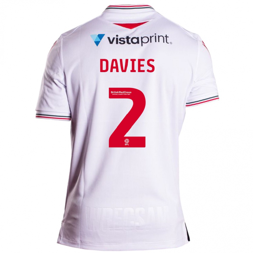 Vaikiškas Phoebe Davies #2 Baltas Išvykos Marškinėliai 2023/24 T-Shirt