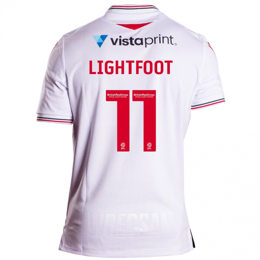 Vaikiškas Amber Lightfoot #11 Baltas Išvykos Marškinėliai 2023/24 T-Shirt