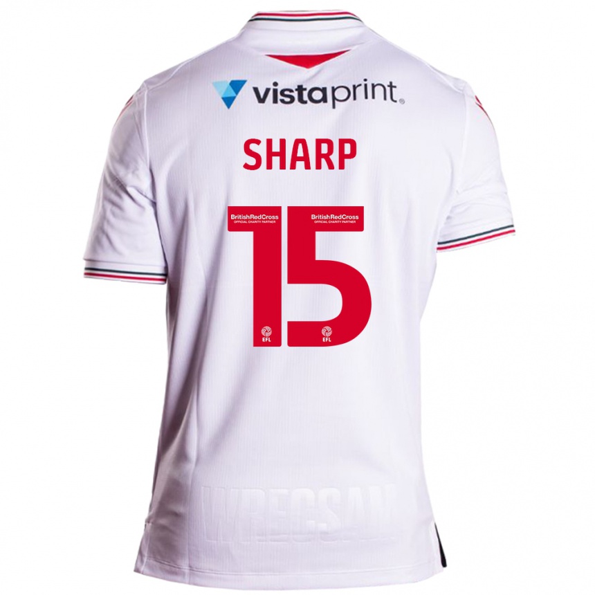 Vaikiškas Katie Sharp #15 Baltas Išvykos Marškinėliai 2023/24 T-Shirt