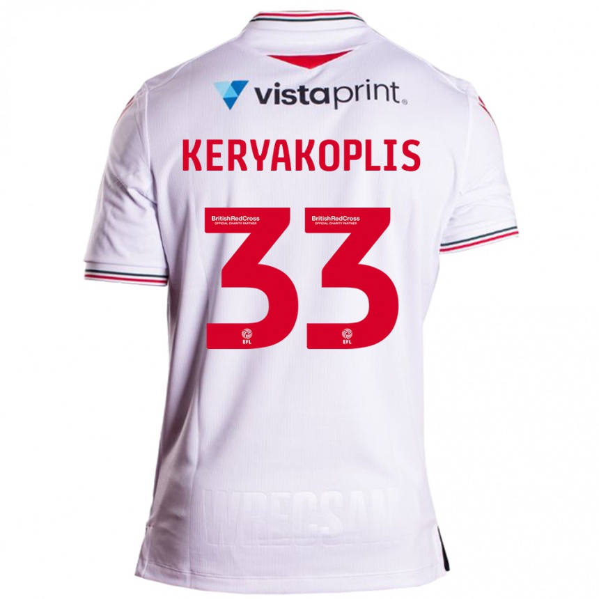 Vaikiškas Hannah Keryakoplis #33 Baltas Išvykos Marškinėliai 2023/24 T-Shirt