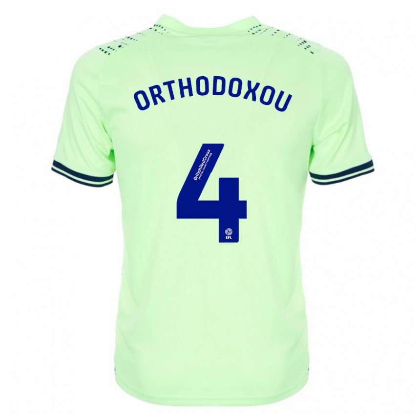 Vaikiškas Francesca Orthodoxou #4 Karinis Jūrų Laivynas Išvykos Marškinėliai 2023/24 T-Shirt