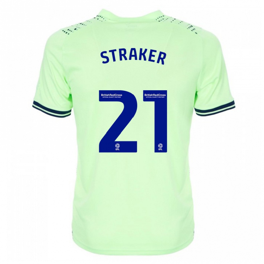 Vaikiškas Jannelle Straker #21 Karinis Jūrų Laivynas Išvykos Marškinėliai 2023/24 T-Shirt