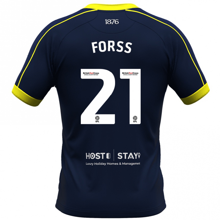 Vaikiškas Marcus Forss #21 Karinis Jūrų Laivynas Išvykos Marškinėliai 2023/24 T-Shirt