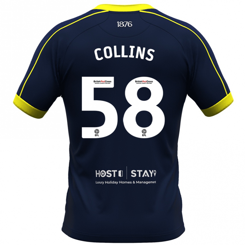 Vaikiškas Sam Collins #58 Karinis Jūrų Laivynas Išvykos Marškinėliai 2023/24 T-Shirt