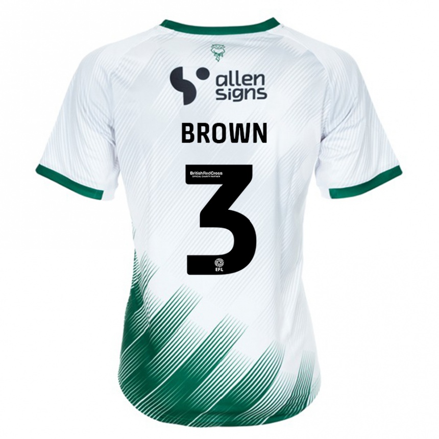 Vaikiškas Jaden Brown #3 Baltas Išvykos Marškinėliai 2023/24 T-Shirt