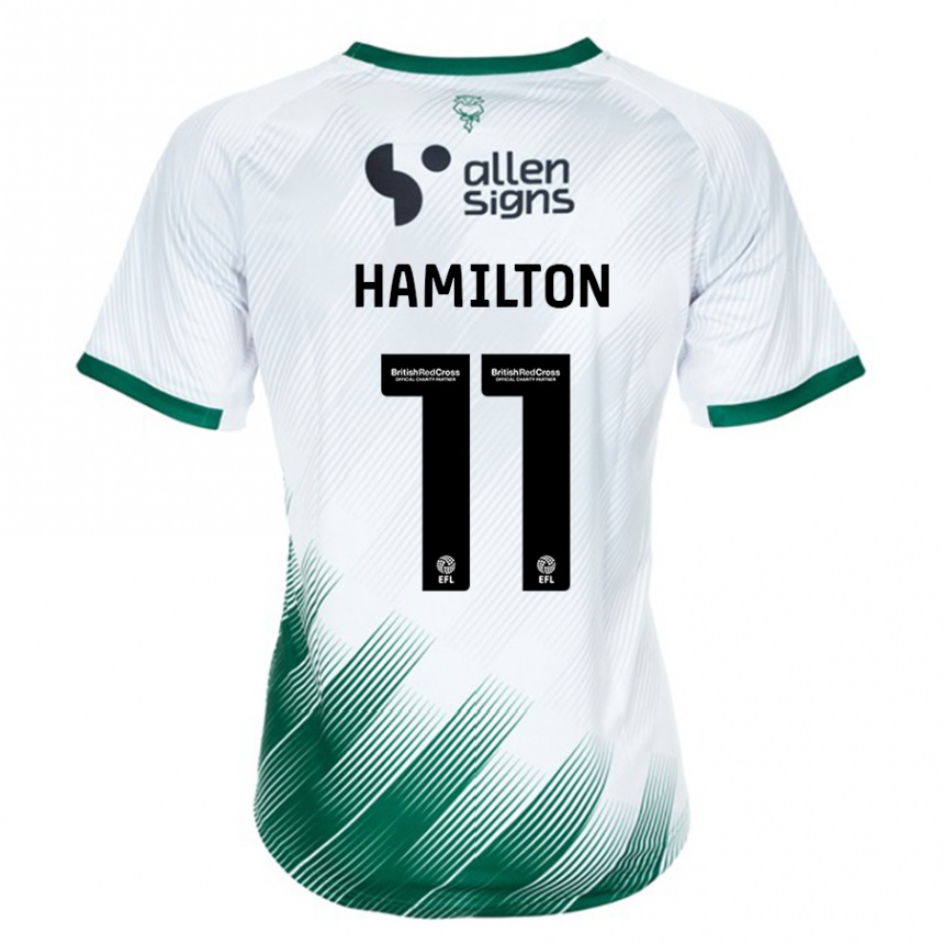 Vaikiškas Ethan Hamilton #11 Baltas Išvykos Marškinėliai 2023/24 T-Shirt