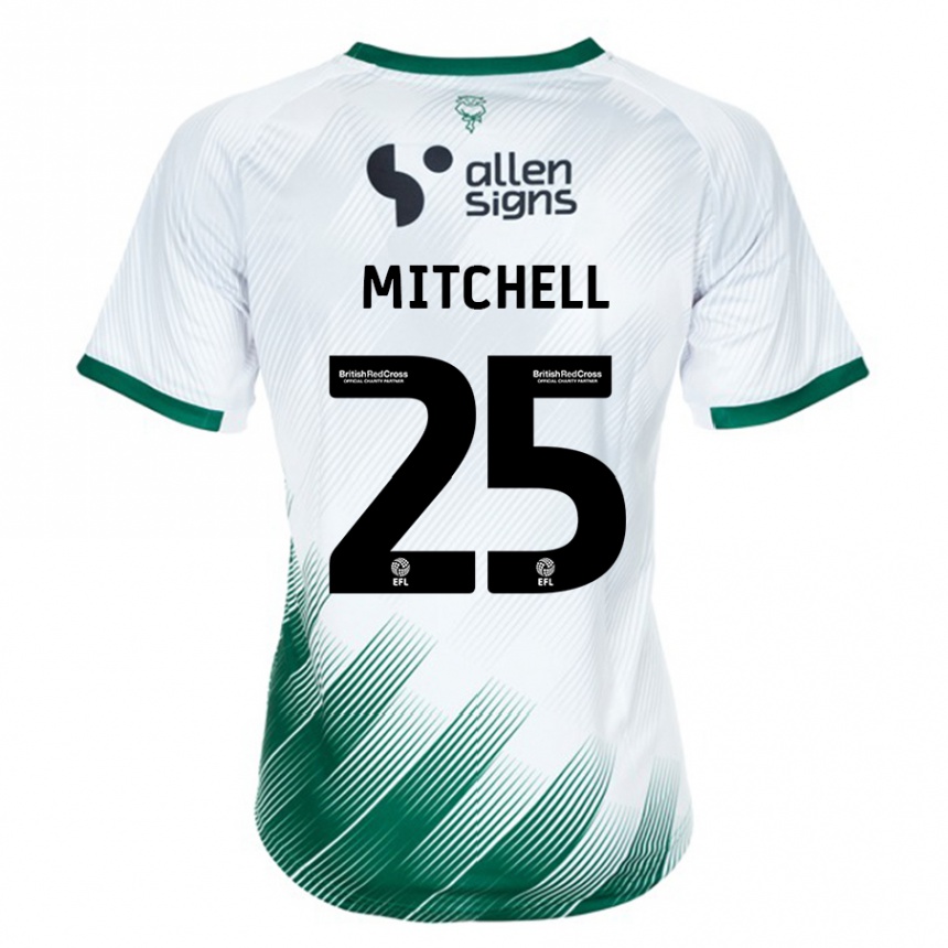 Vaikiškas Alex Mitchell #25 Baltas Išvykos Marškinėliai 2023/24 T-Shirt