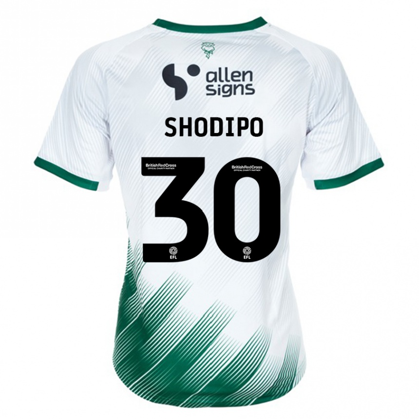 Vaikiškas Olamide Shodipo #30 Baltas Išvykos Marškinėliai 2023/24 T-Shirt