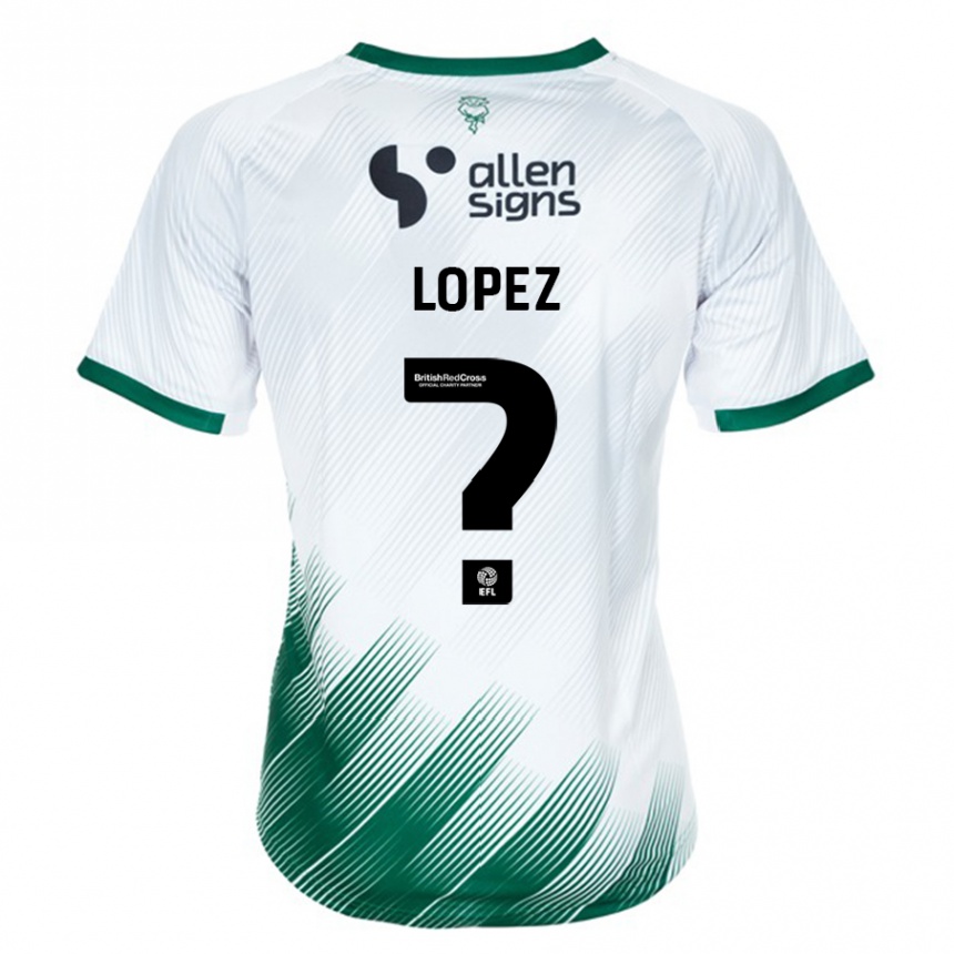Vaikiškas Jersey Lopez #0 Baltas Išvykos Marškinėliai 2023/24 T-Shirt