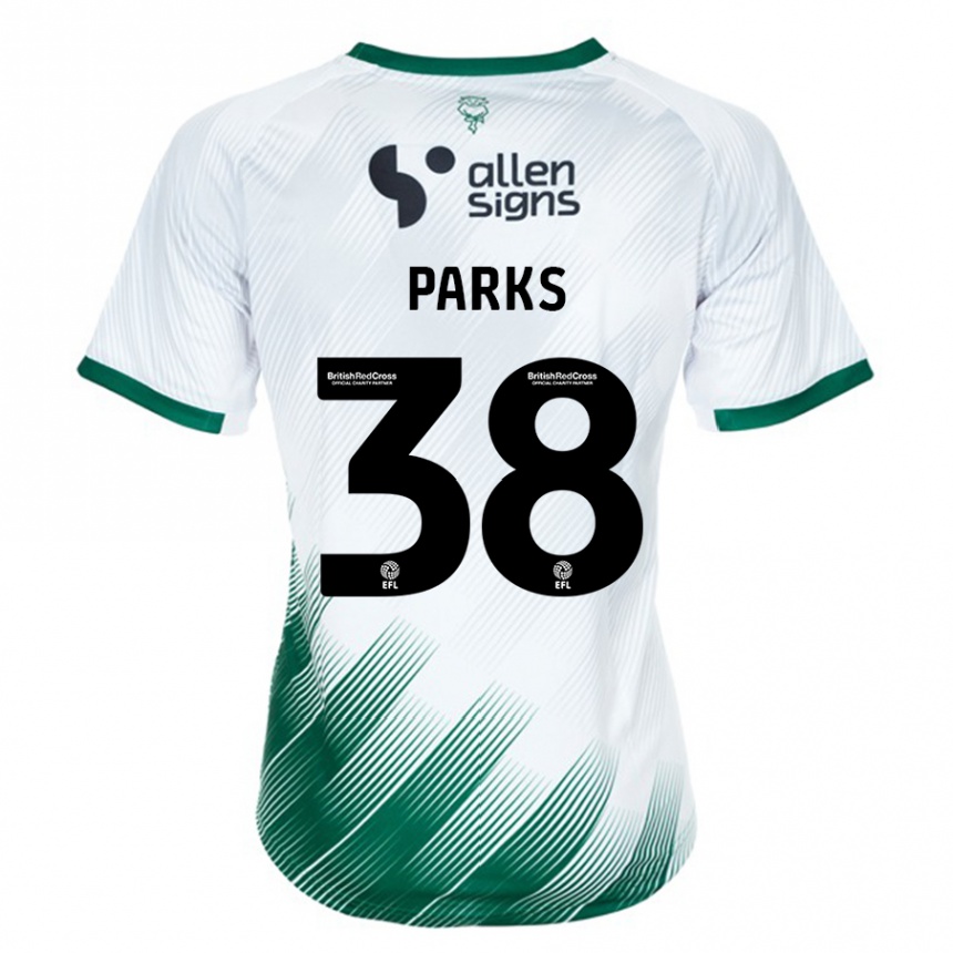 Vaikiškas Charlie Parks #38 Baltas Išvykos Marškinėliai 2023/24 T-Shirt