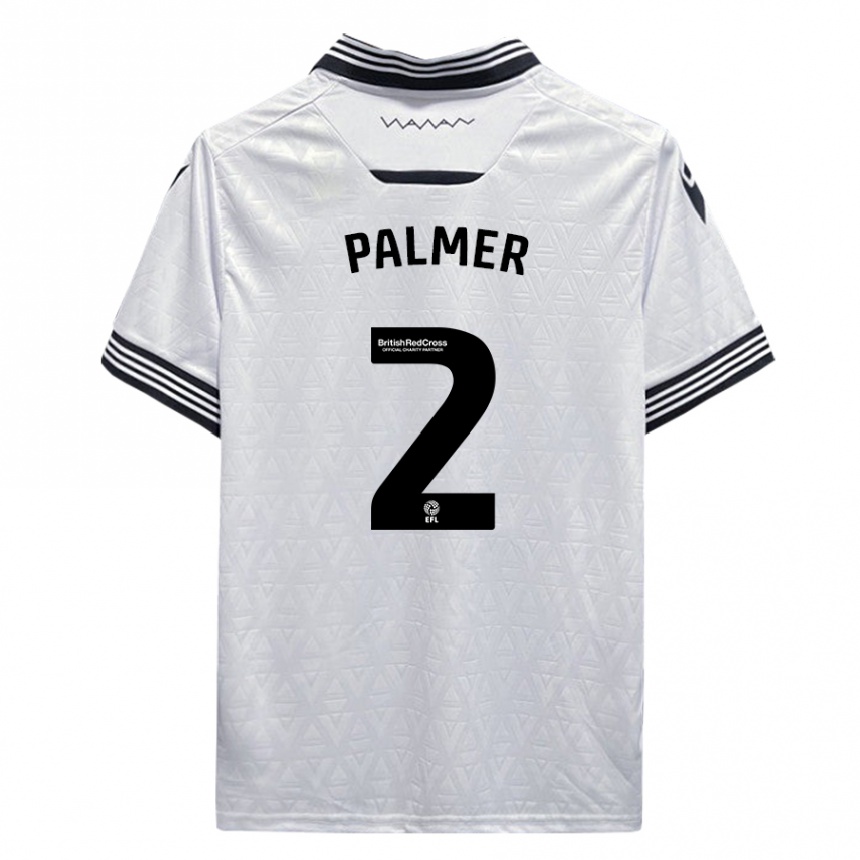 Vaikiškas Liam Palmer #2 Baltas Išvykos Marškinėliai 2023/24 T-Shirt