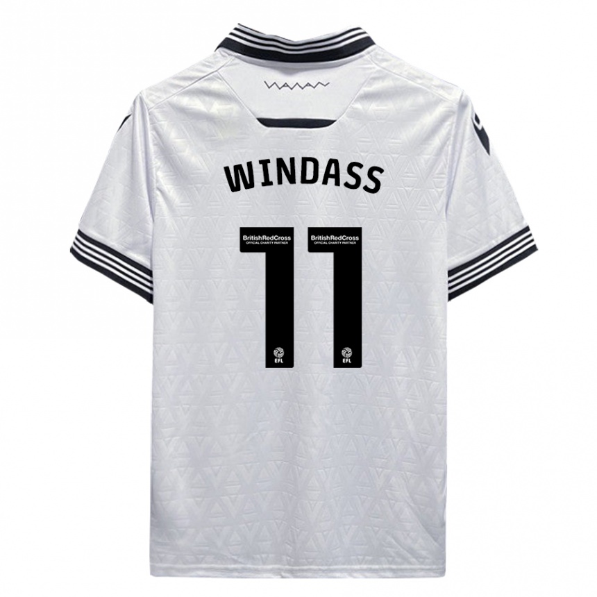 Vaikiškas Josh Windass #11 Baltas Išvykos Marškinėliai 2023/24 T-Shirt