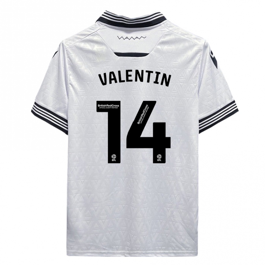 Vaikiškas Pol Valentín #14 Baltas Išvykos Marškinėliai 2023/24 T-Shirt