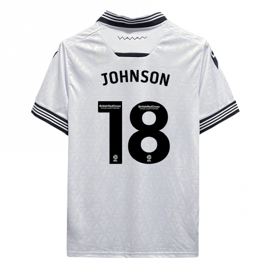 Vaikiškas Marvin Johnson #18 Baltas Išvykos Marškinėliai 2023/24 T-Shirt