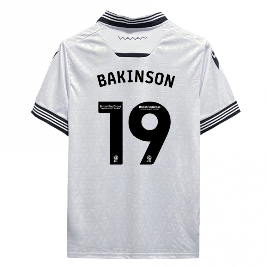 Vaikiškas Tyreeq Bakinson #19 Baltas Išvykos Marškinėliai 2023/24 T-Shirt