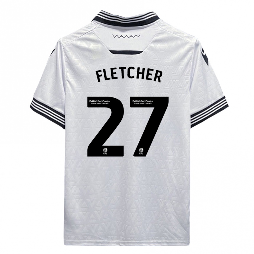 Vaikiškas Ashley Fletcher #27 Baltas Išvykos Marškinėliai 2023/24 T-Shirt