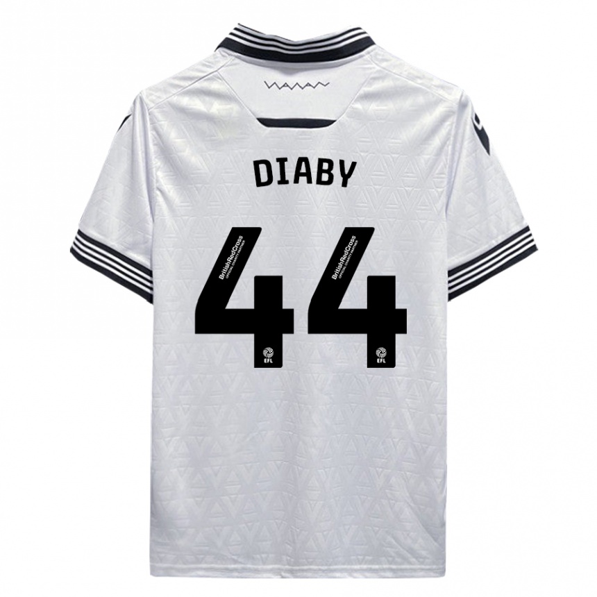 Vaikiškas Momo Diaby #44 Baltas Išvykos Marškinėliai 2023/24 T-Shirt