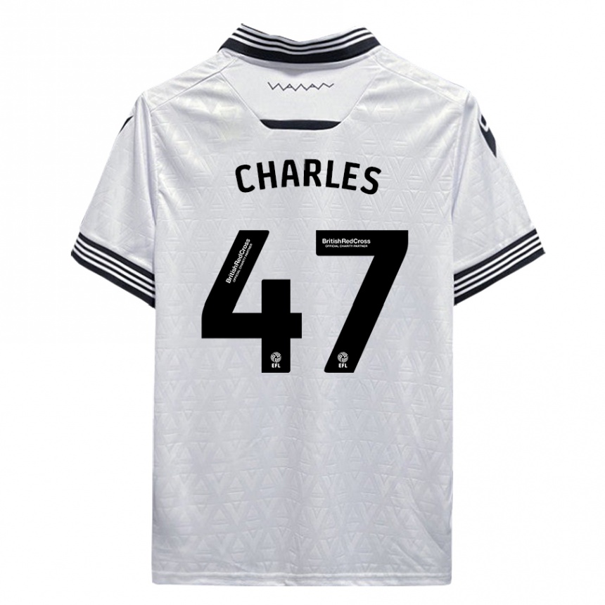 Vaikiškas Pierce Charles #47 Baltas Išvykos Marškinėliai 2023/24 T-Shirt