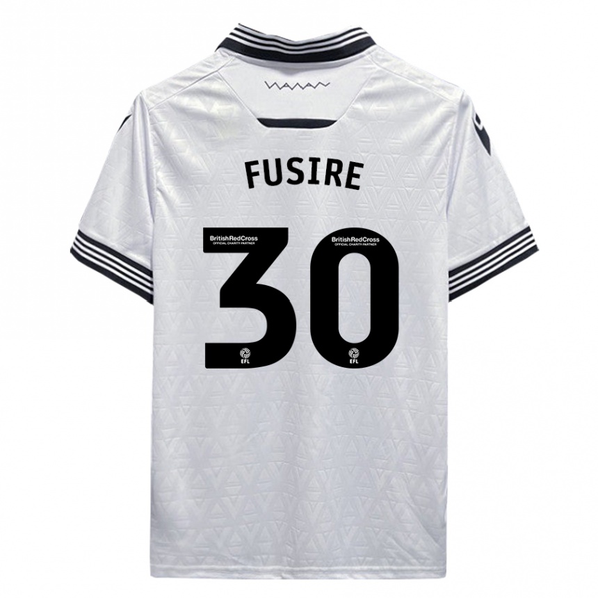 Vaikiškas Sean Fusire #30 Baltas Išvykos Marškinėliai 2023/24 T-Shirt