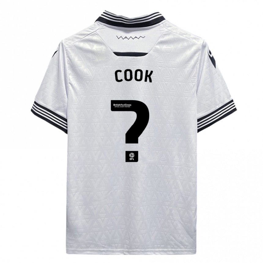 Vaikiškas Luke Cook #0 Baltas Išvykos Marškinėliai 2023/24 T-Shirt