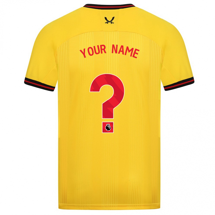 Vaikiškas Jūsų Vardas #0 Geltona Išvykos Marškinėliai 2023/24 T-Shirt