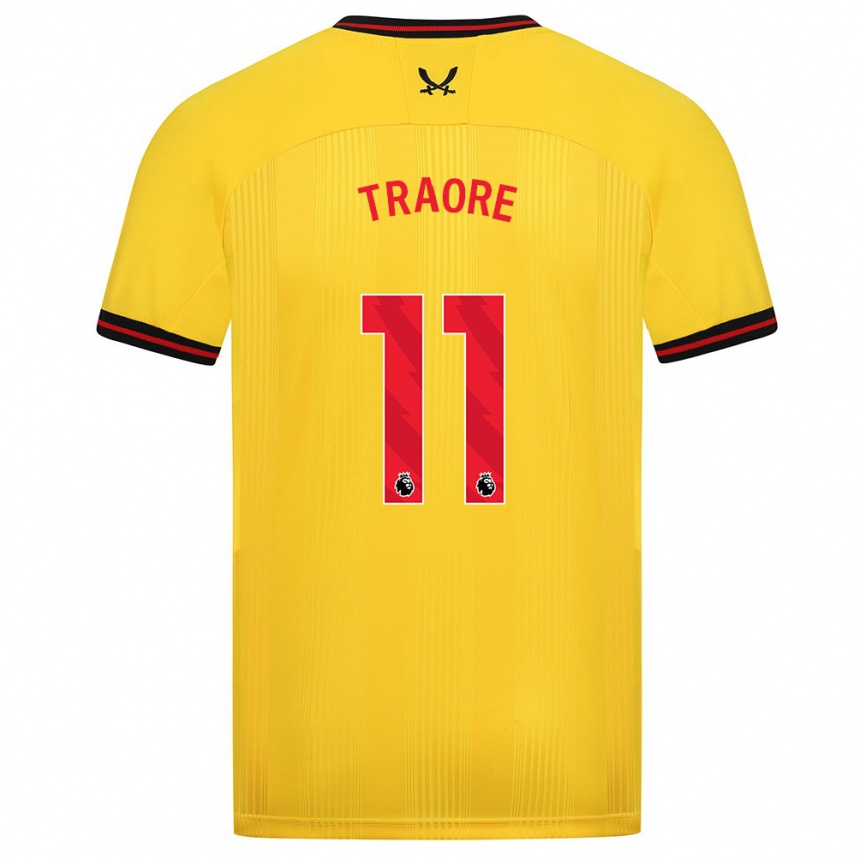 Vaikiškas Bénie Traoré #11 Geltona Išvykos Marškinėliai 2023/24 T-Shirt