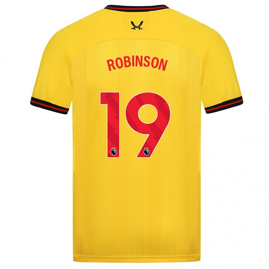 Vaikiškas Jack Robinson #19 Geltona Išvykos Marškinėliai 2023/24 T-Shirt