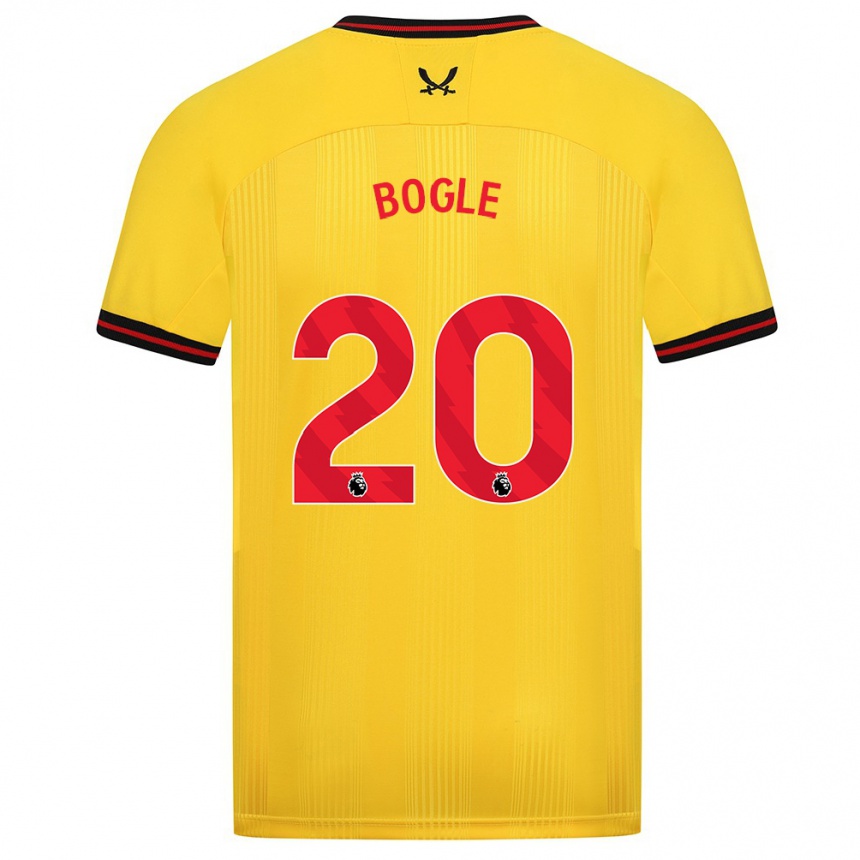 Vaikiškas Jayden Bogle #20 Geltona Išvykos Marškinėliai 2023/24 T-Shirt