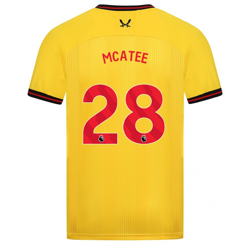 Vaikiškas James Mcatee #28 Geltona Išvykos Marškinėliai 2023/24 T-Shirt