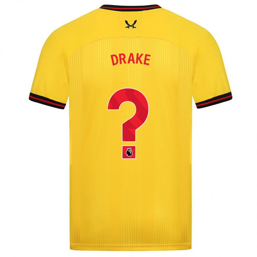 Vaikiškas Ben Drake #0 Geltona Išvykos Marškinėliai 2023/24 T-Shirt