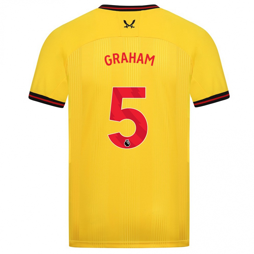 Vaikiškas Molly Graham #5 Geltona Išvykos Marškinėliai 2023/24 T-Shirt