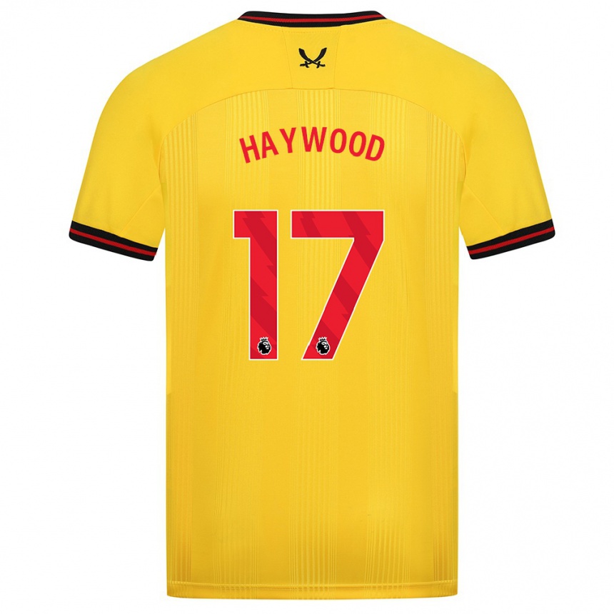 Vaikiškas Sophie Haywood #17 Geltona Išvykos Marškinėliai 2023/24 T-Shirt