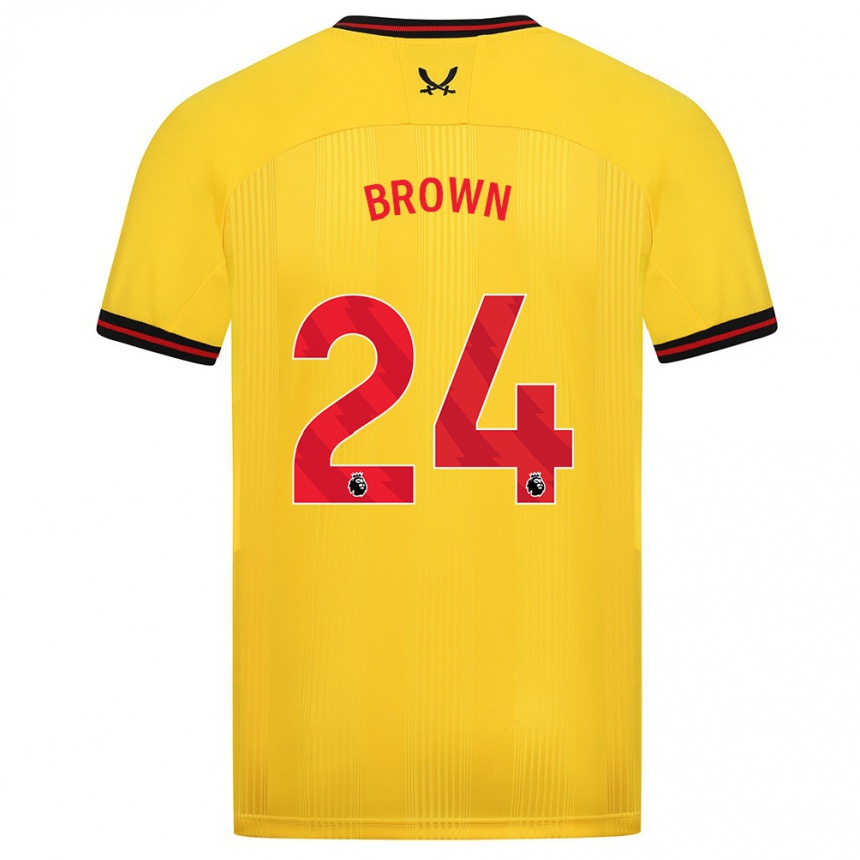 Vaikiškas Rachel Brown #24 Geltona Išvykos Marškinėliai 2023/24 T-Shirt