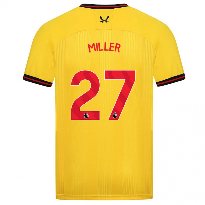 Vaikiškas Lara Miller #27 Geltona Išvykos Marškinėliai 2023/24 T-Shirt