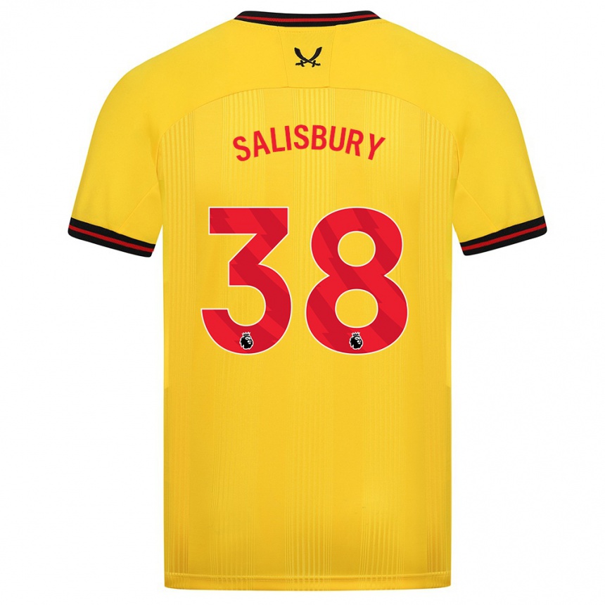 Vaikiškas Chloe Salisbury #38 Geltona Išvykos Marškinėliai 2023/24 T-Shirt