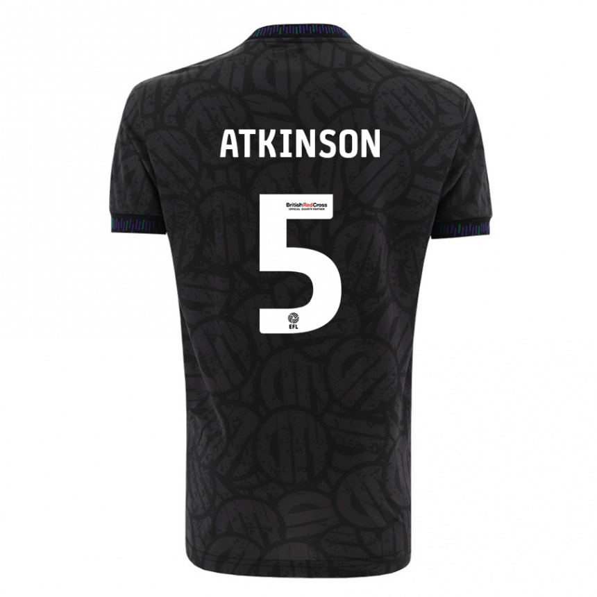 Vaikiškas Rob Atkinson #5 Juoda Išvykos Marškinėliai 2023/24 T-Shirt