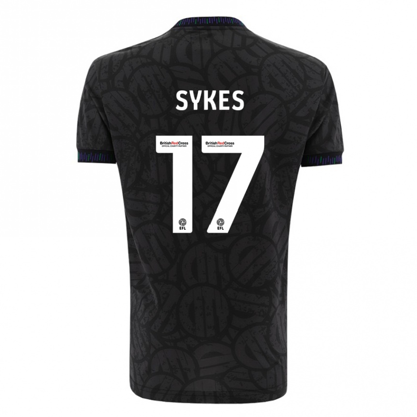 Vaikiškas Mark Sykes #17 Juoda Išvykos Marškinėliai 2023/24 T-Shirt