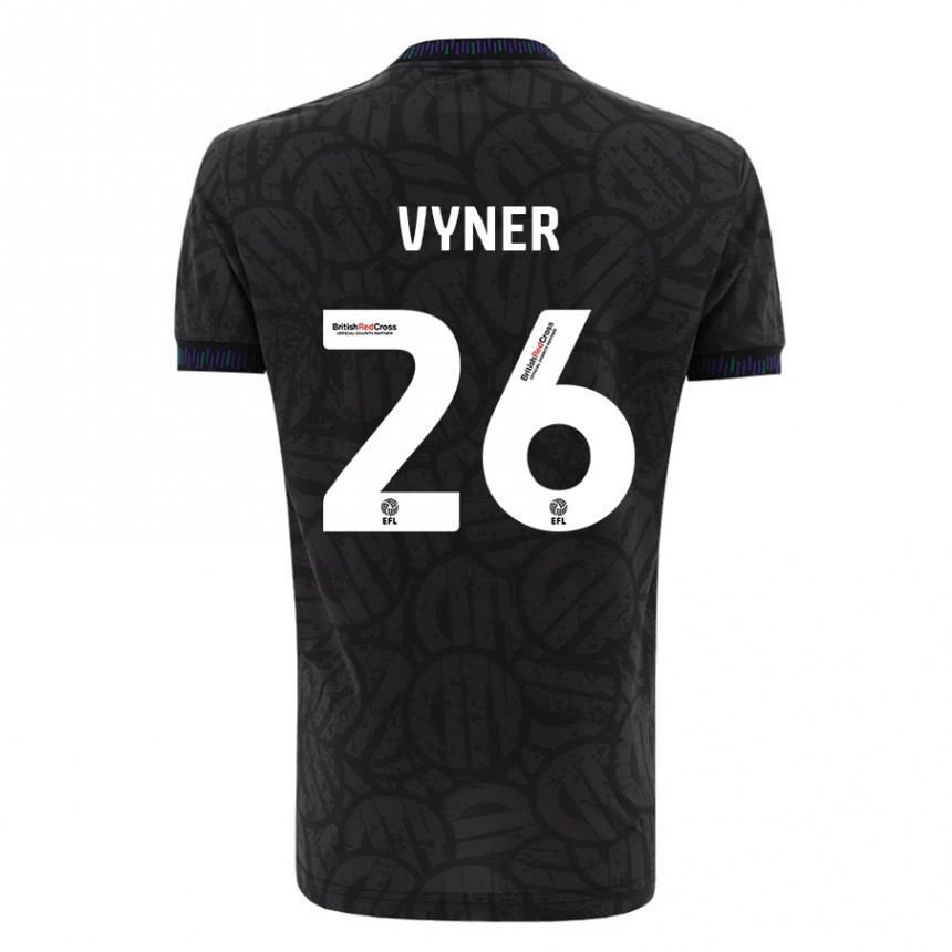 Vaikiškas Zak Vyner #26 Juoda Išvykos Marškinėliai 2023/24 T-Shirt