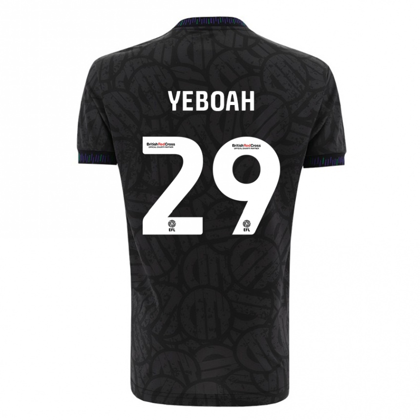 Vaikiškas Ephraim Yeboah #29 Juoda Išvykos Marškinėliai 2023/24 T-Shirt