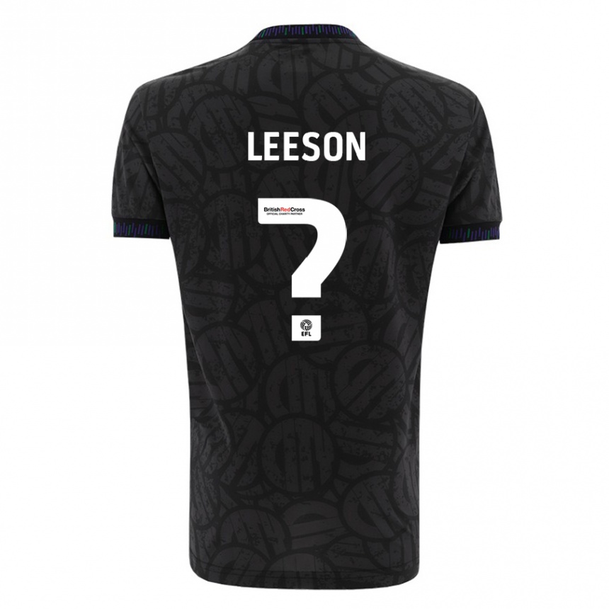 Vaikiškas Harry Leeson #0 Juoda Išvykos Marškinėliai 2023/24 T-Shirt