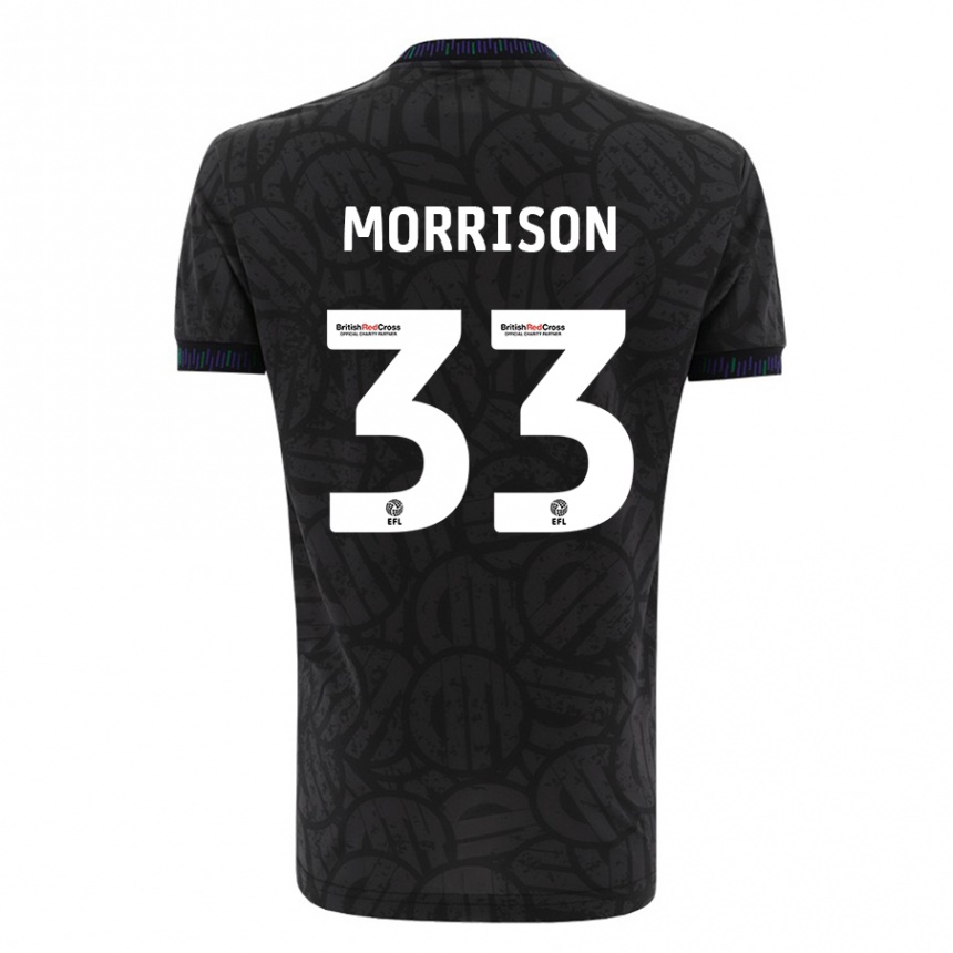 Vaikiškas Elijah Morrison #33 Juoda Išvykos Marškinėliai 2023/24 T-Shirt