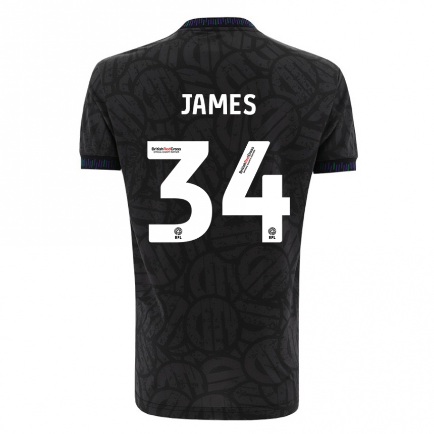 Vaikiškas Joseph James #34 Juoda Išvykos Marškinėliai 2023/24 T-Shirt